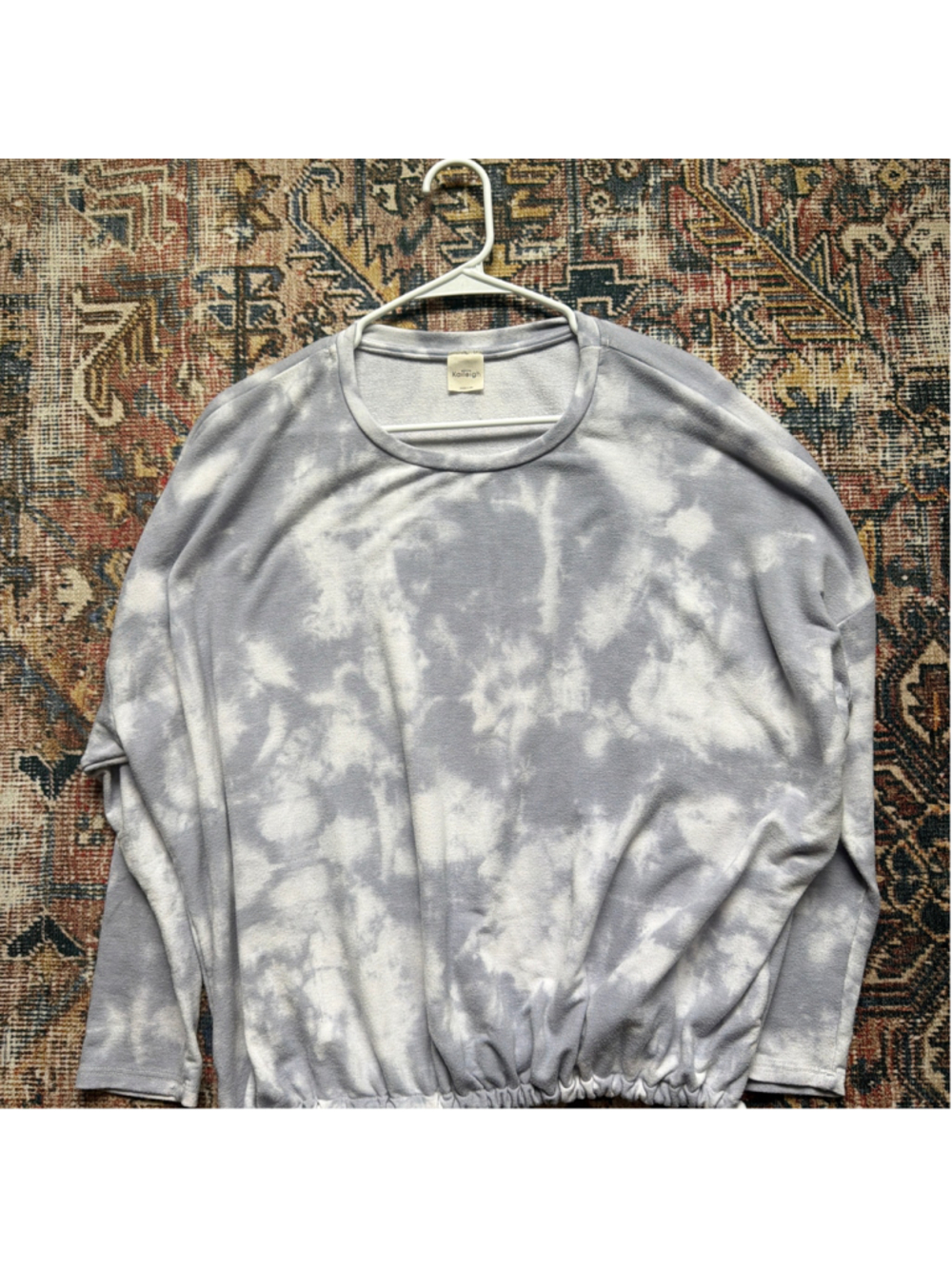 Women's Kaileigh Tie-Dye Sweatshirt Grey White
